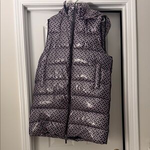 Addison Bay Stylish Geometric Puffer Vest with hood